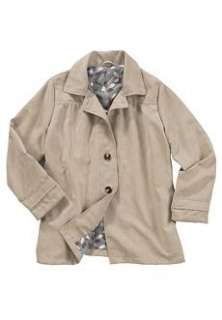 Plus Size New Khaki / Tan Moleskin Light Jacket 2X  