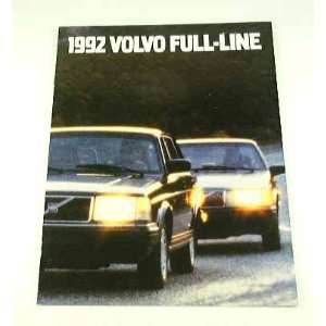  1992 92 VOLVO BROCHURE 240 740 940 960 GL Turbo Sedan 
