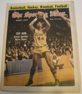   , 1975, 3/1 basketball, magazine, Adrian Dantley, Notre Dame  