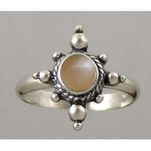   Victorian Ring Featuring a Genunie Peach Moonstone Gemstone Jewelry