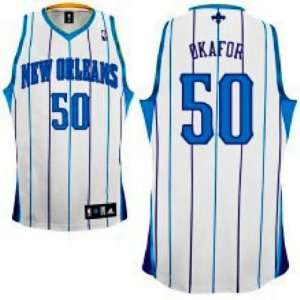  New Orleans Hornets #50 Emeka Okafor White Jersey Sports 
