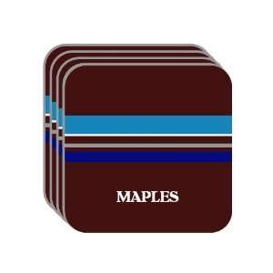 Personal Name Gift   MAPLES Set of 4 Mini Mousepad Coasters (blue 