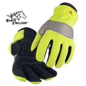   15HV Hi Vis Spandex/Synthetic Leather Insulated Mechanics Gloves