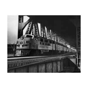 Union Pacific #902 on trestle bridge train