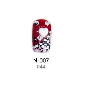  X Gen Eye Candy Fingernails White Heart on Red/Black With 
