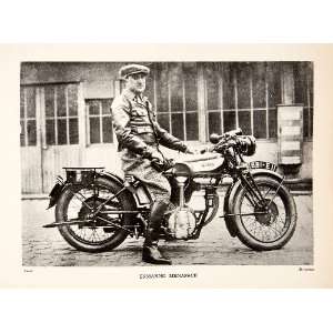  1932 Print Motorcycle Ermanno Menapace Italian Fascist 