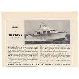  1969 Huckins Seafarer 48 Yacht Boat Photo Print Ad