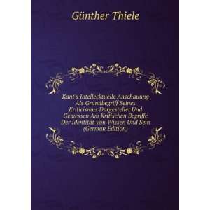   Und Sein (German Edition) (9785878264587) GÃ¼nther Thiele Books