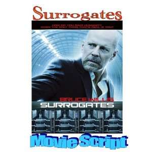  Bruce Willis SURROGATES Sci Fi Thriller Movie Script 