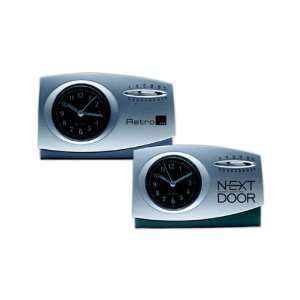  Desktop analog face clock with thermometer, beeper alarm 