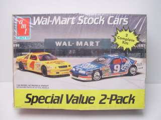 AMT Wal Mart Stock Cars 2 Pack Model Kit 6727 6740 Ertl  