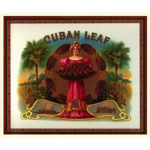   Cuban posterTobacco Leaf.VitolaCigar Decor.Bar. 008
