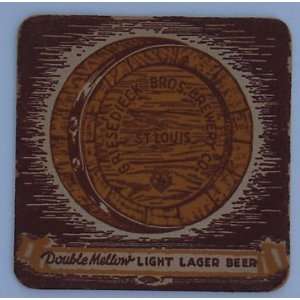  Beer Coaster Griesedieck Bros. 1940`s 4 1/4 Squar 