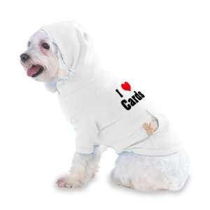  I Love/Heart Cards Hooded T Shirt for Dog or Cat X Small 