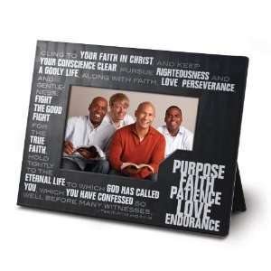   Patience And Love Stacked Words Black Picture Frame