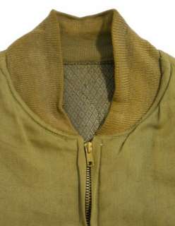 Vintage 40s WWII MILITARY OD Green CIVILIAN TANKER Army Jacket 48 V1 