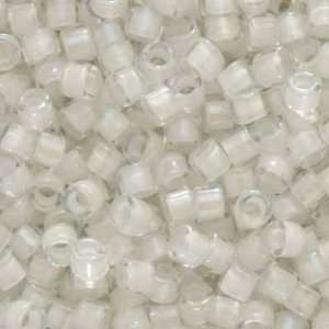  Miyuki Delica Seed Beads 11/0 White Lined Crystal AB DB066 