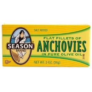 Season Brand® Anchovies in Pure Olive Oil 12 Count   2 oz. Each 