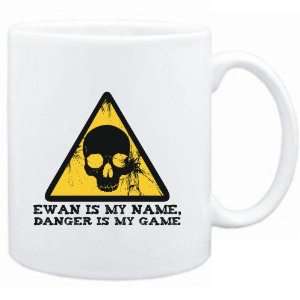 Mug White  Ewan is my name, danger is my game  Male Names  
