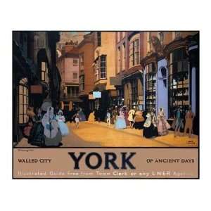  Fred Taylor   York   Walled City Of Ancient Days Giclee on 