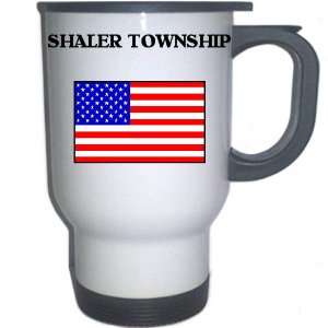US Flag   Shaler Township, Pennsylvania (PA) White Stainless Steel Mug