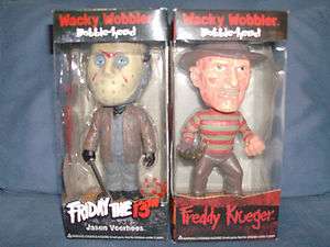 wacky wobbler Freddy kruger and Jason Voorhees set of two  