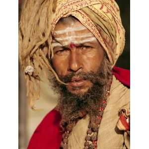 Portrait of a Saddhu, Hindu Holy Man, Kathmandu, Nepal Photographic 