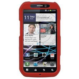  Motorola Photon 4G/MB855 Rubberized Hard Case Cover   Red 