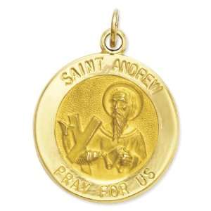  14k Gold Saint Andrew Medal Charm Jewelry