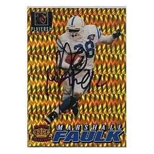 Marshall Faulk Autographed/Signed 1995 Players Card  