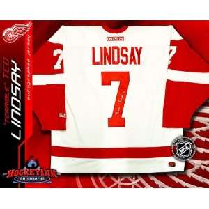  Ted Lindsay Detroit Red Wings White CCM Replica Jersey 