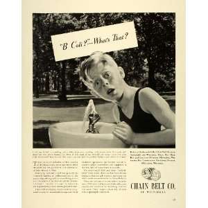  1941 Ad Drinking Water Fountain Sewage Pollution B Coli 