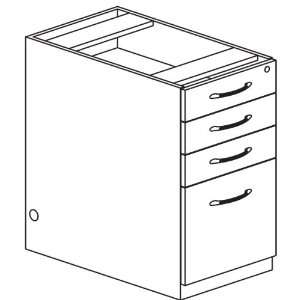  Credenza Pencil/Box/Box/File Pedestal