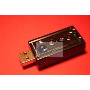 Channel USB External Sound Card Audio Mic Adapter USB bus powered mode 