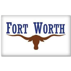  FORT WORTH Texas Flag bumper sticker decal 5 x 3 