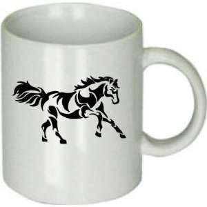  Awesome Black and White Horse Mug 
