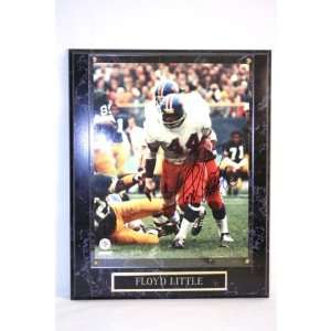  NFL Broncos Floyd Little # 44. Autographed Plaque Sports 