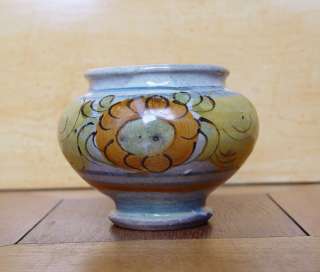 Early Italian Delft Maiolica Jar Flowers 17th/18th C.  