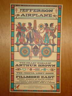 Jefferson Airplane/Arthur Brown  1968 POSTER  