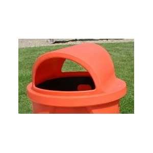   Open Trash Can Lid for 55 Gallon Drums (Brown Granite)