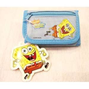 Spongebob Baby Blue Tri Fold Wallet with Coin Pocket