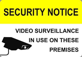 VIDEO SURVEILLANCE IN USE 7x10 Metal Safety Signs  