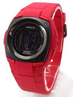 Casio Womens Baby G World Time Alarm Watch BG 1224B 4 Digital Red 
