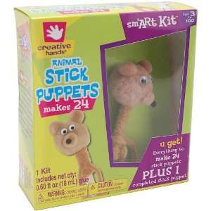  Animal Stick Puppets Kit Arts, Crafts & Sewing
