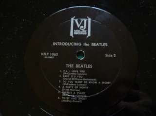   INTRODUCING THE BEATLES ENGLANDS #1 VOCAL GROUP LP VEE JAY RECORDS