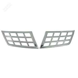   Impact Triple Chrome Plated ABS Grille Overlay   Pack of 2 Automotive