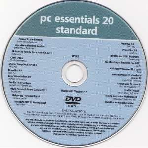  PC Essentials 20 Standard Programs All On 1 Disc [+ Extra 