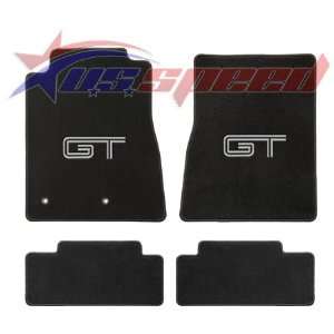    2005 2010 Ford Mustang Floor Mats With Silver GT Automotive