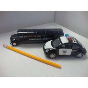  A Set of Police Car and Police Bus Toys & Games