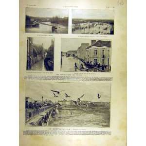   1904 Floods France Nantes Lyon Sea Gulls French Print